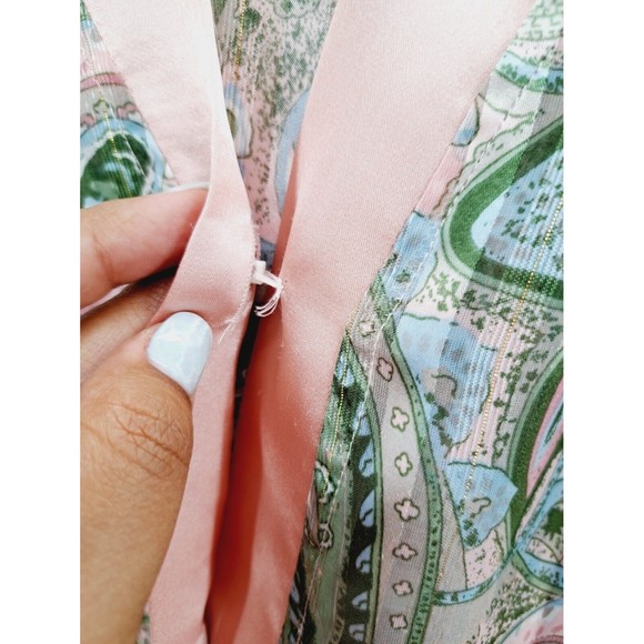 Vintage Gold Tag Victoria Secret Button Down Floral Tunic Night Dress Top Large - Picture 6 of 7